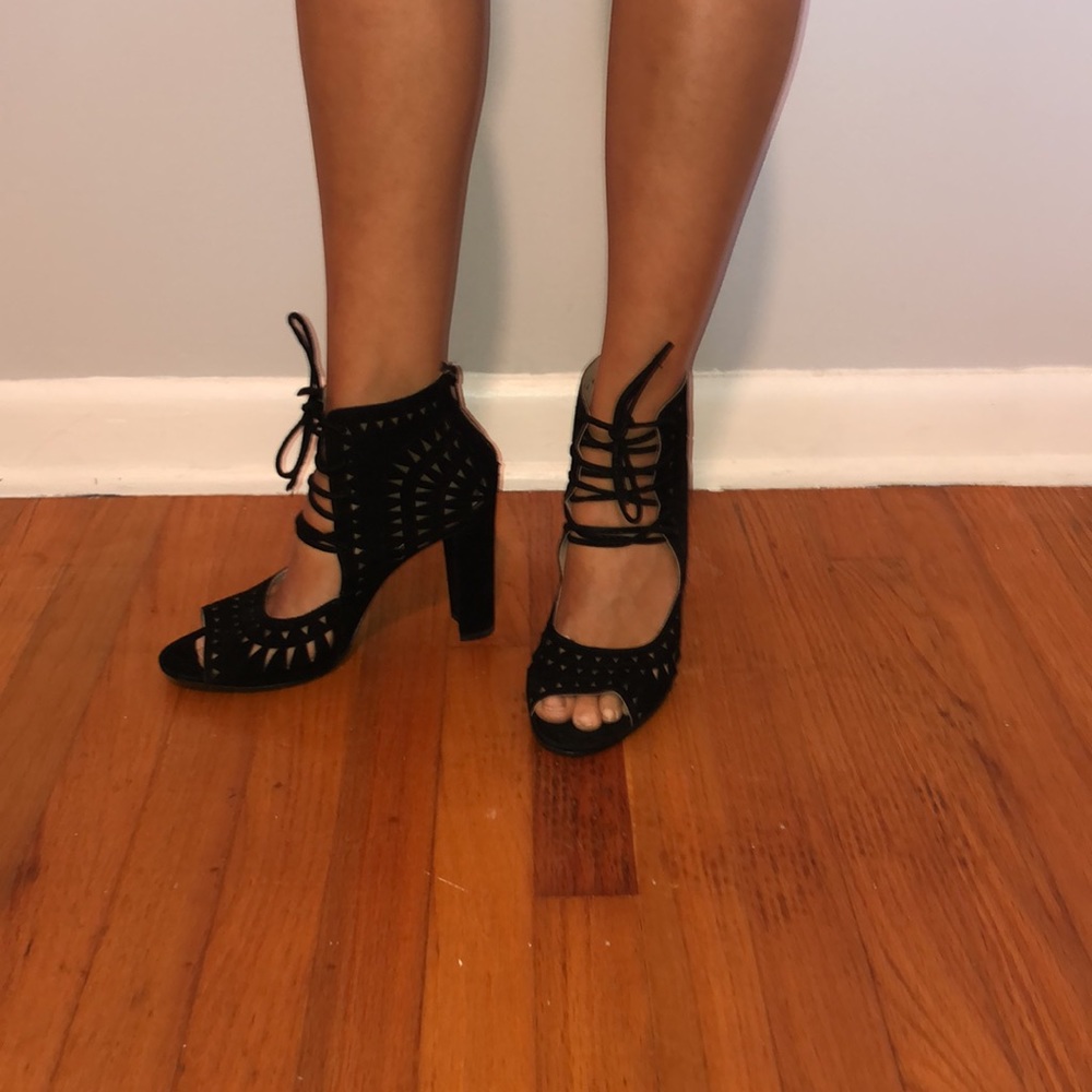 Laser cut Aztec design Heels